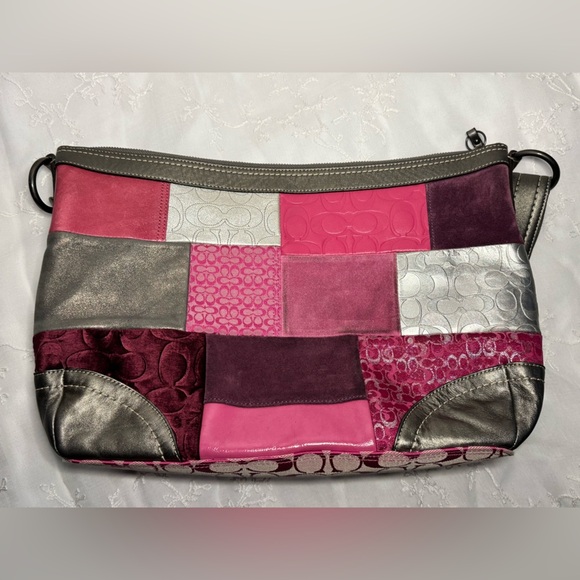 Coach Y2K Pink & Silver Patchwork Shoulder Bag - H0893-F12865 - Picture 12 of 13